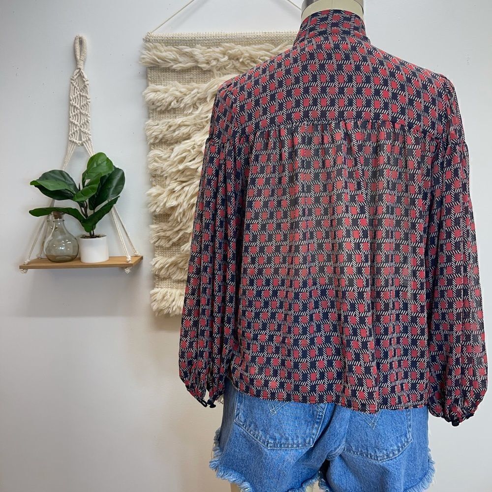 OU Chiffon L/S Sheer Top - Picture 8 of 13